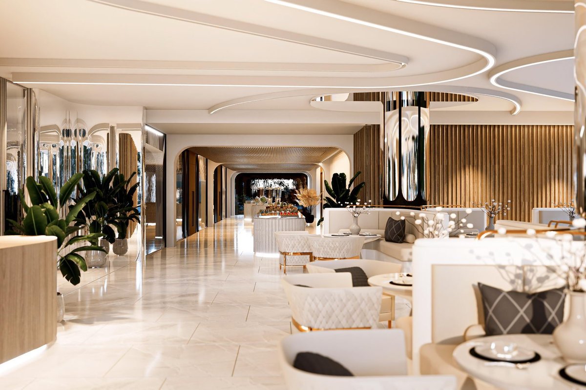 Vega Condominium — lobby gallery and dining lounge